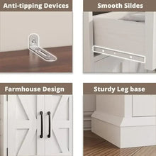 Farmhouse Bathroom Storage Cabinet With Four Drawers And Shelves