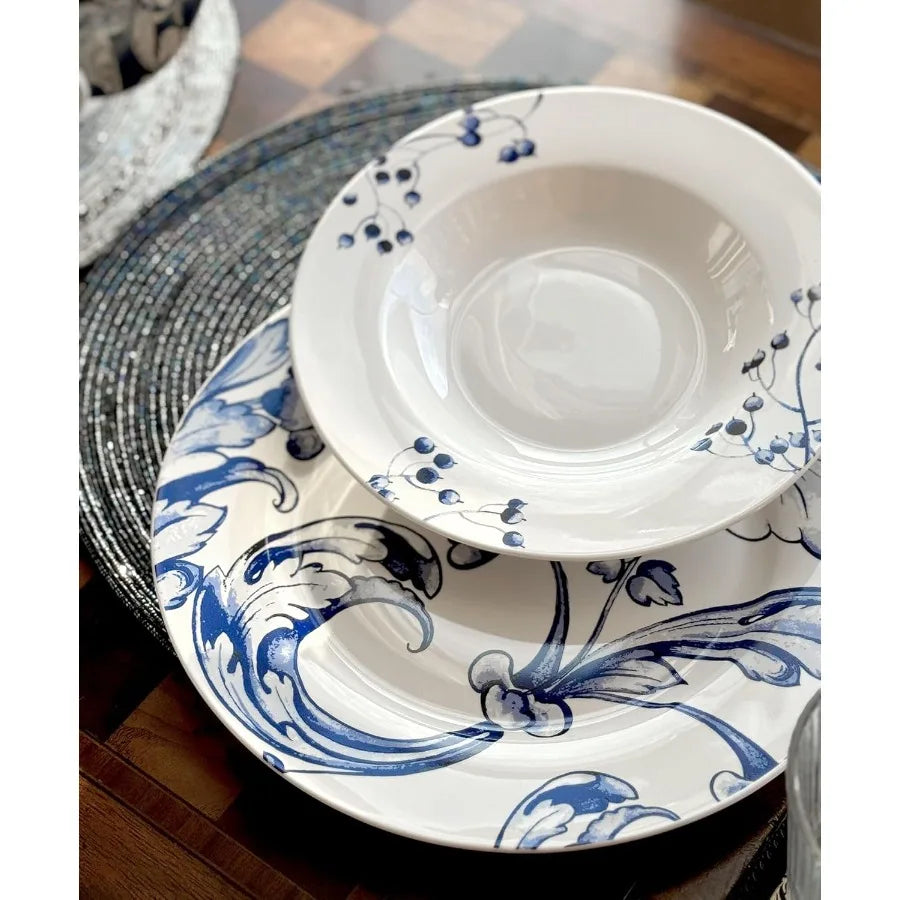 Bone China Dinnerware Set of 20 for 4 pers. Plates and Bowls Sets Dish Set Plate Set Dinner Plates Set Dishes Set of 20 Stonewa