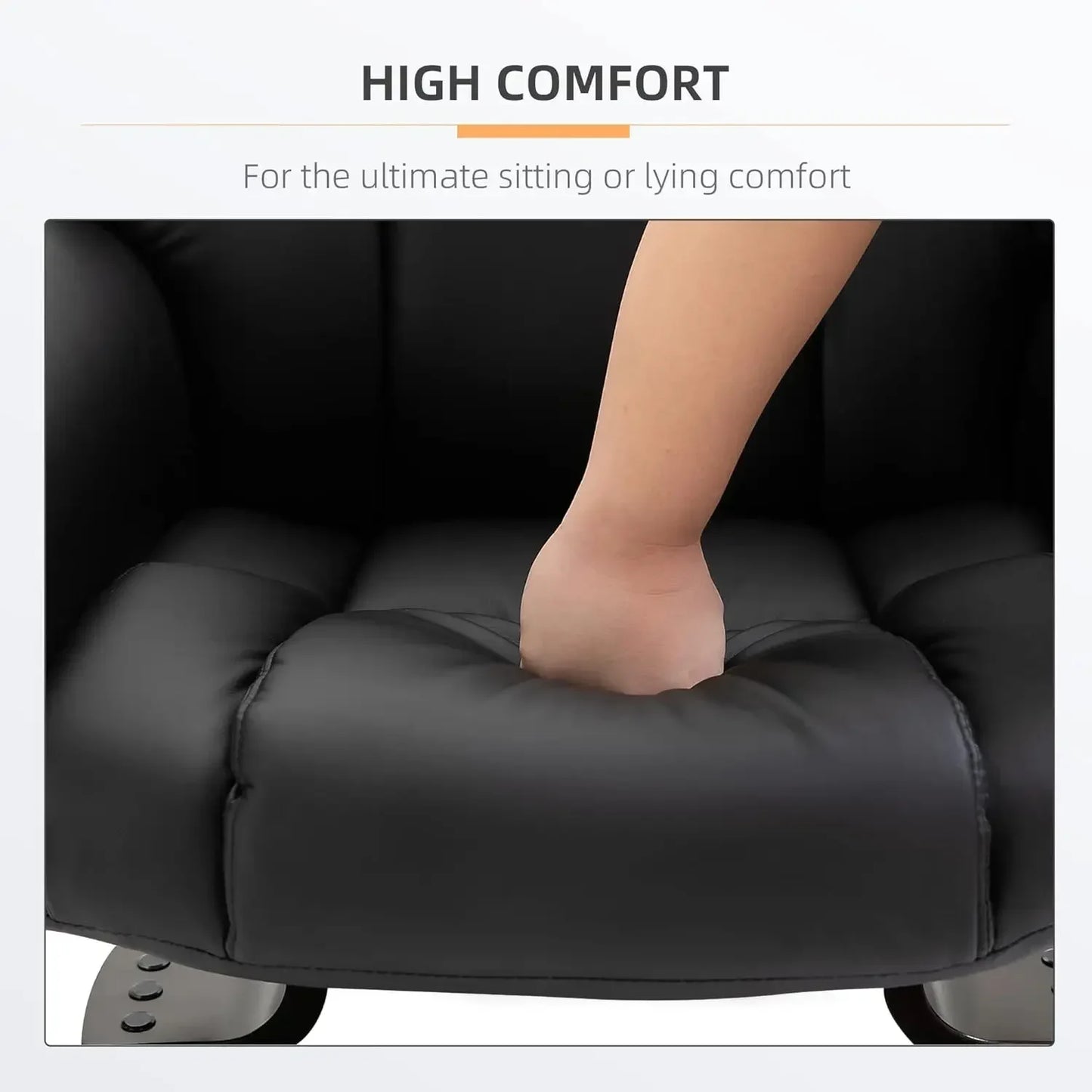 BestsellerMassage Recliner Chair with Ottoman Footrest, 10 Vibration Points, 360° Swivel Reclining Chair, Faux Leather Living Ro