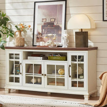 Large Sideboard Buffet Cabinet with Storage, Vintage White Farmhouse 60