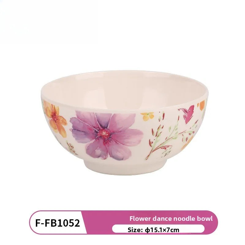 Melamine Tableware Set Elegant Bowls and Plates for Home Use