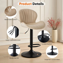 JHK Ergonomic Modern 360 Swivel Dining Chairs Set of 2