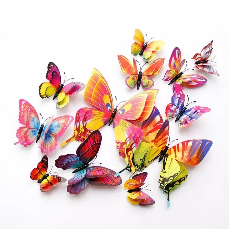 3D Layer Butterfly Wall Stickers For Living Room Decor