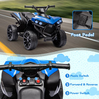 HiMISS SixVolt Ride On Quad ATV for Kids Push Button