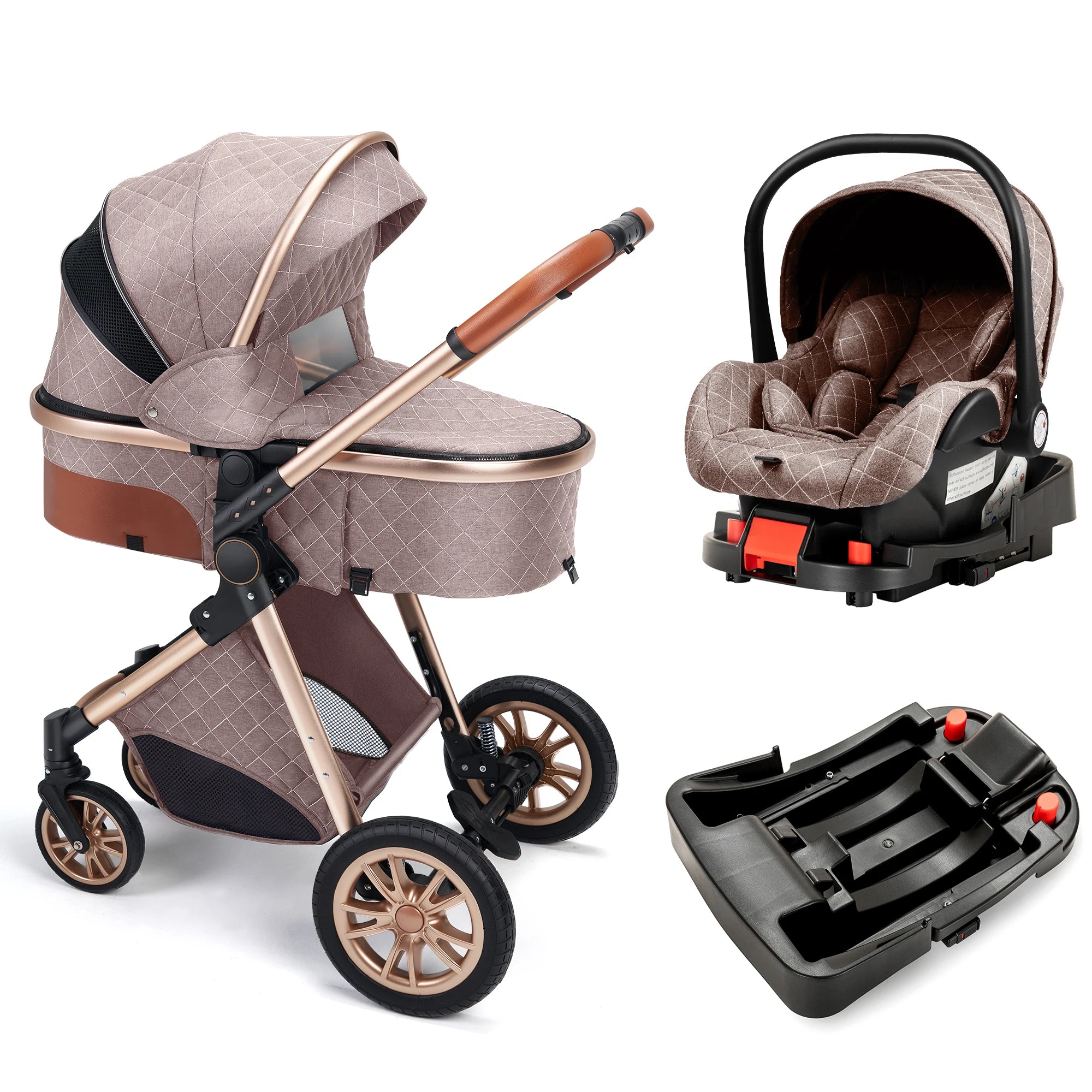 Luxury Baby Stroller High Landview 3 in 1 Baby Stroller Portable Baby Pushchair Baby Pram Baby Comfort for Newborn