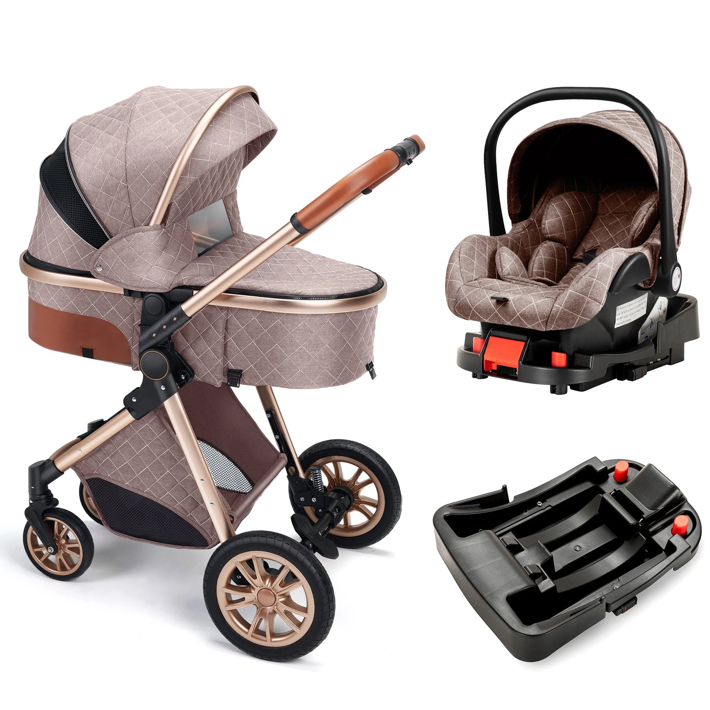 Luxury Baby Stroller High Landview 3 in 1 Baby Stroller Portable Baby Pushchair Baby Pram Baby Comfort for Newborn
