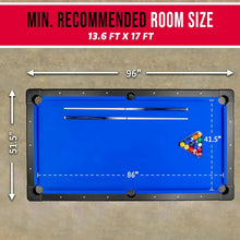 Portable Pool Table With Full Ball Set Cues Chalk Brush