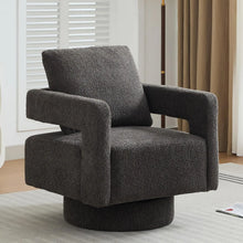 Upholstered Swivel Accent Chair Set Of 2 Linen Open Back Barrel Chair Pillow