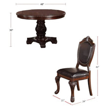 Classic 5 Piece Dining Set With Round Table And Chairs
