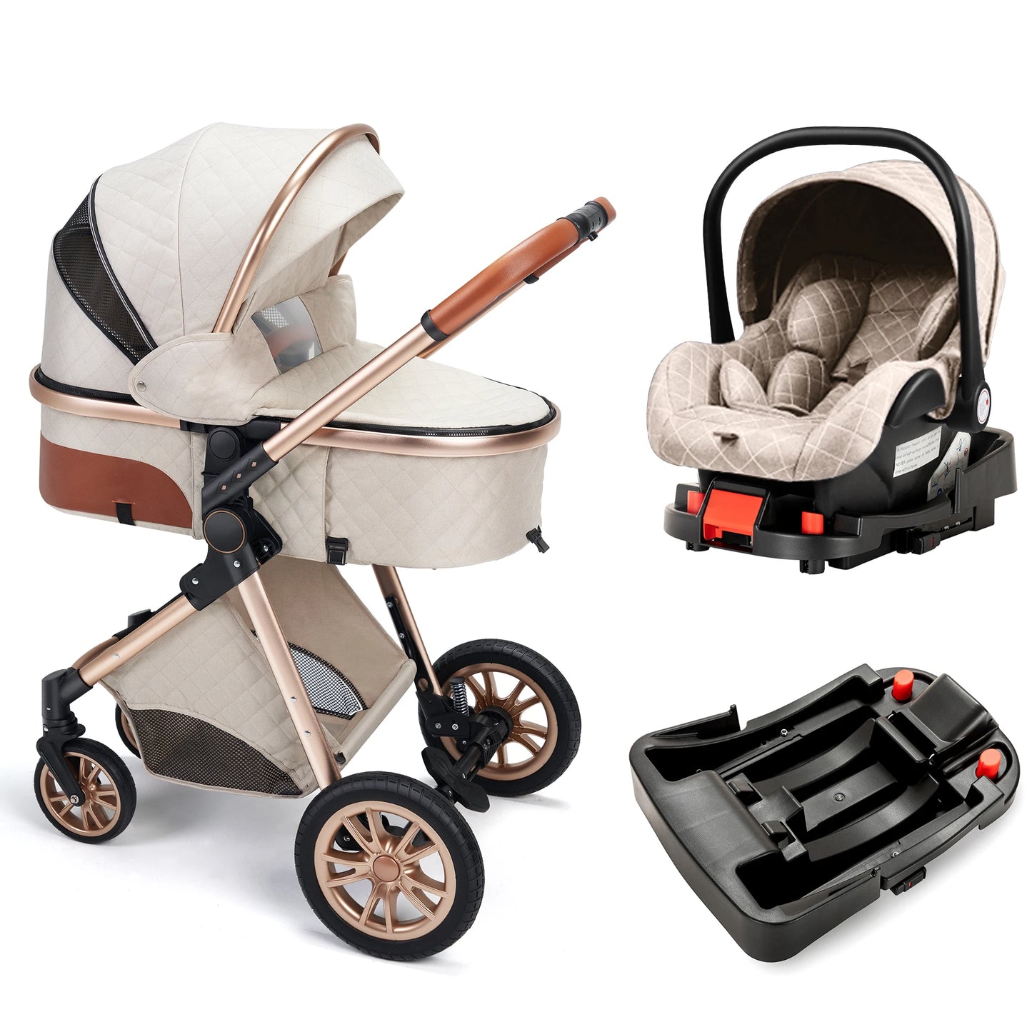 Luxury Baby Stroller High Landview 3 in 1 Baby Stroller Portable Baby Pushchair Baby Pram Baby Comfort for Newborn