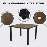 Glass top dining table set with modern chairs
