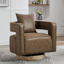 Upholstered Swivel Accent Chair Set Of 2 Linen Open Back Barrel Chair Pillow