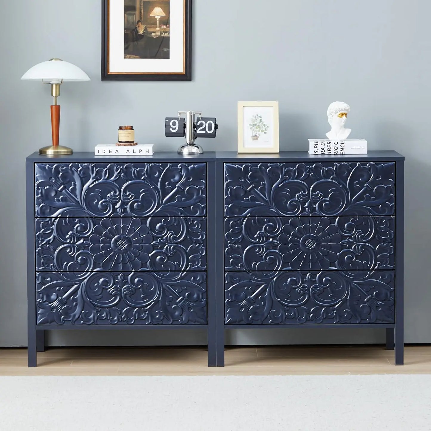 3 Drawer Dresser Vintage French Chest of Drawers for Storage