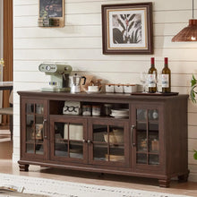 Large Sideboard Buffet Cabinet with Storage, Vintage White Farmhouse 60