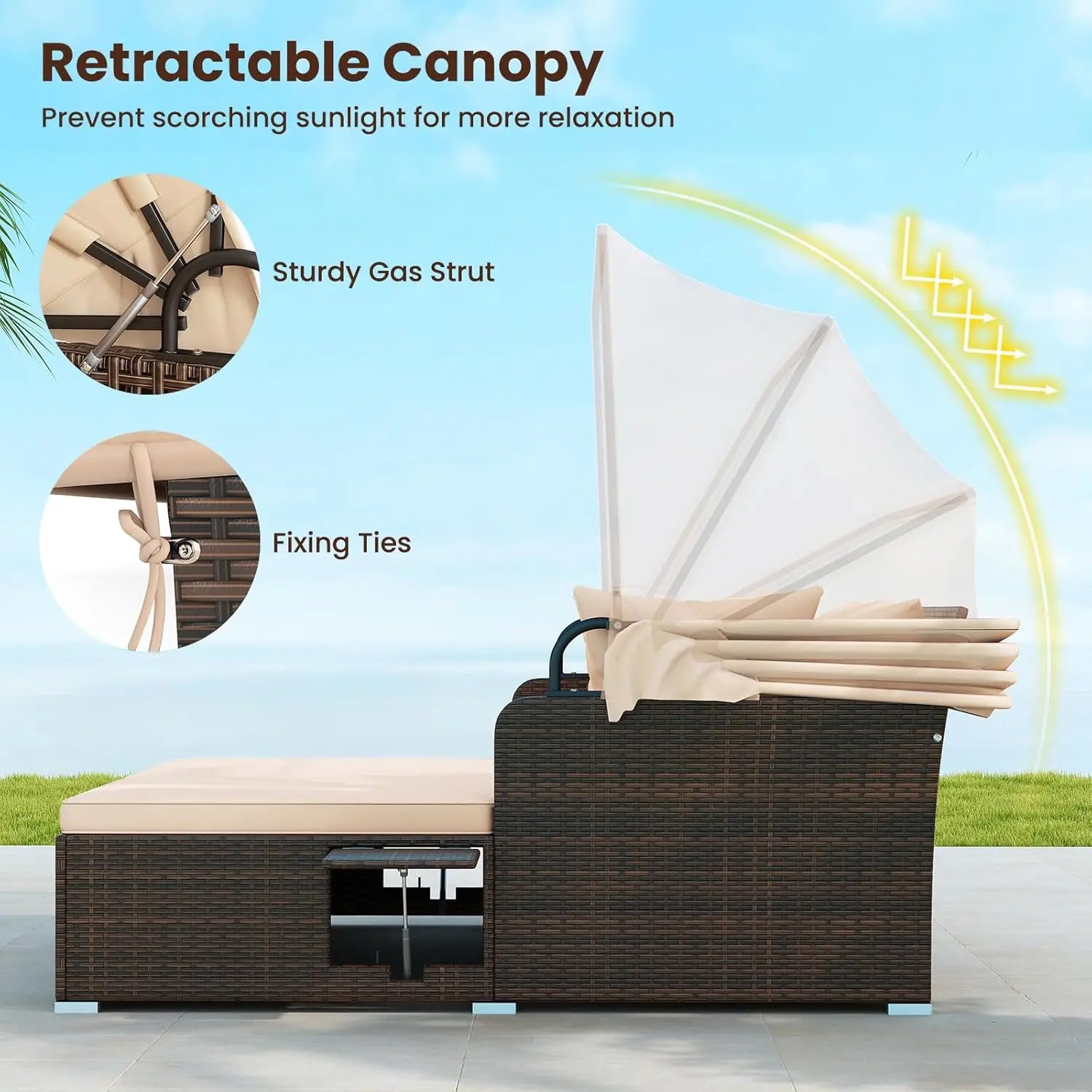 Weather-resistant garden furniture set with cushions