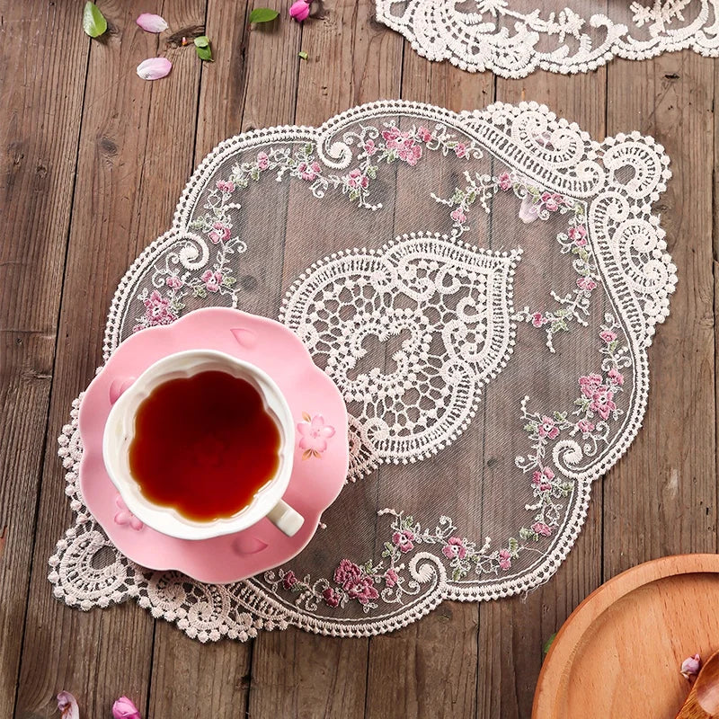 Vintage Lace Placemat Table for Home, 