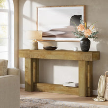 Little Tree Farmhouse Console Table Two Tier Wood Entryway