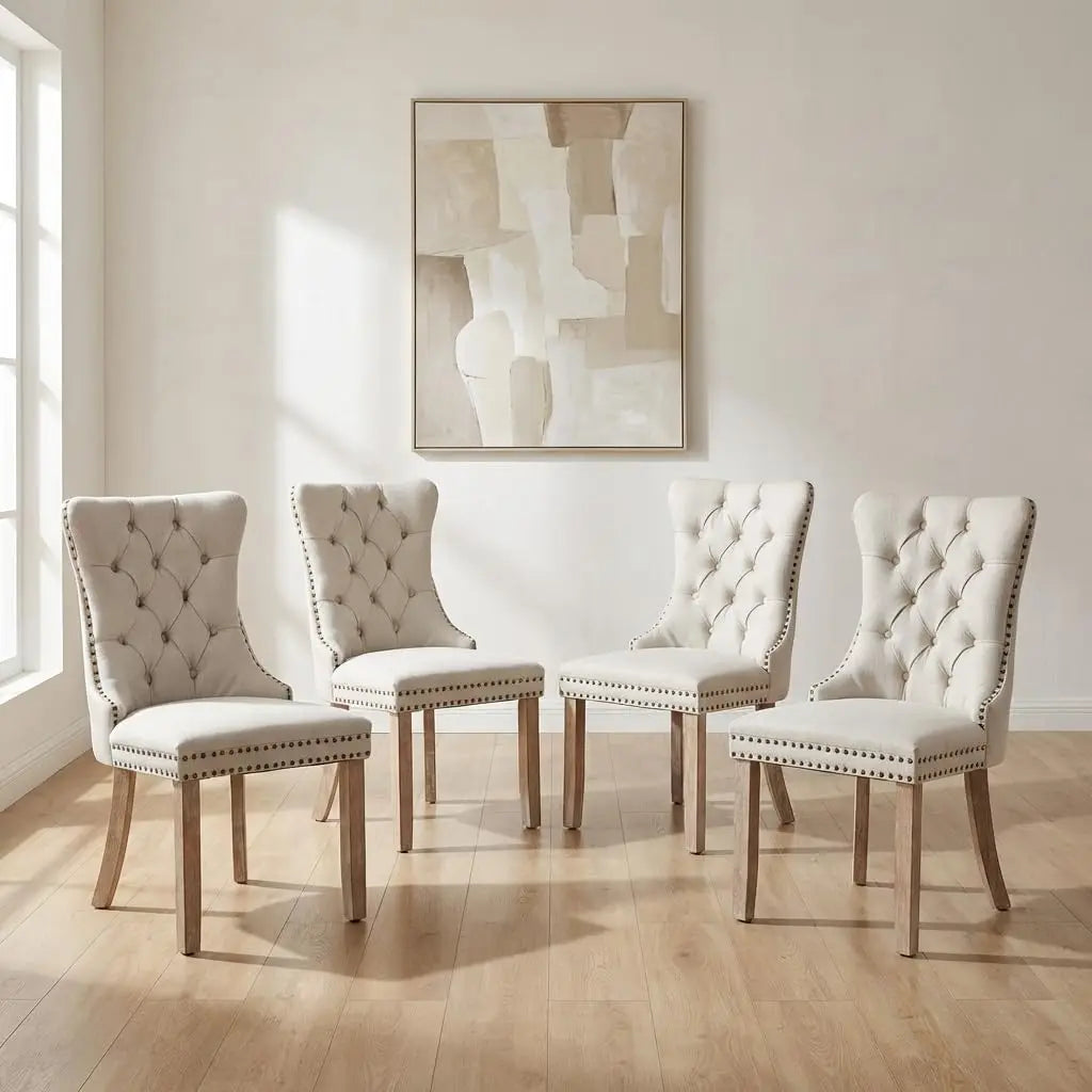 Modern Tufted Upholstered Dining Chairs Set of 4, Olive Green Velvet Dining Room Chair with Metal Legs, Sillas de, Customized