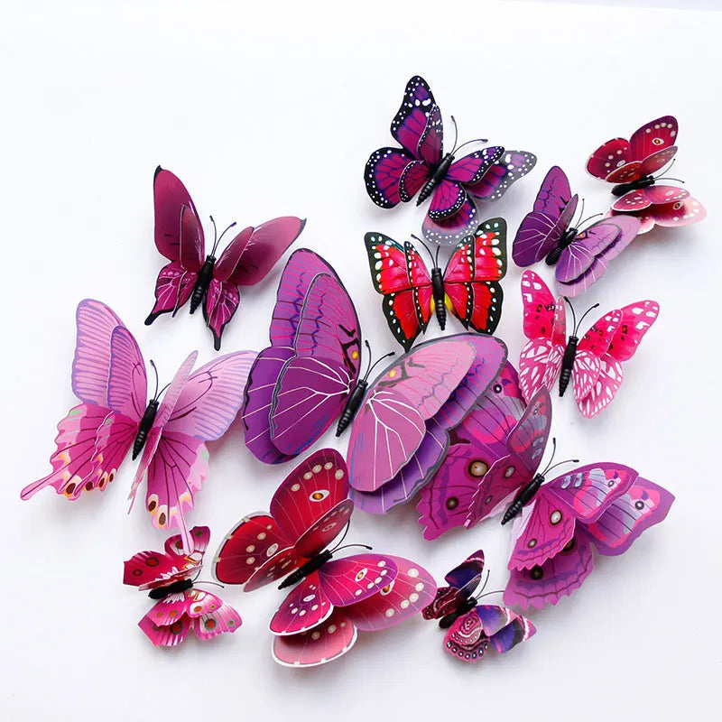3D Layer Butterfly Wall Stickers For Living Room Decor