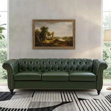 Chesterfield PU Leather Sofa With Tufted Back And Classic Style