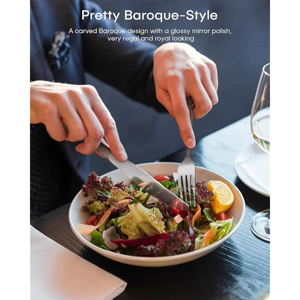 Bonjean Retro Stainless Steel Flatware Set for Family Dining