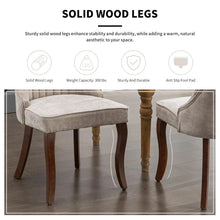 Velvet Upholstered Dining Chairs Set of 6 Mid Century Wood Legs Kitchen Room Easy Assembly Beige 6pcs,Customized