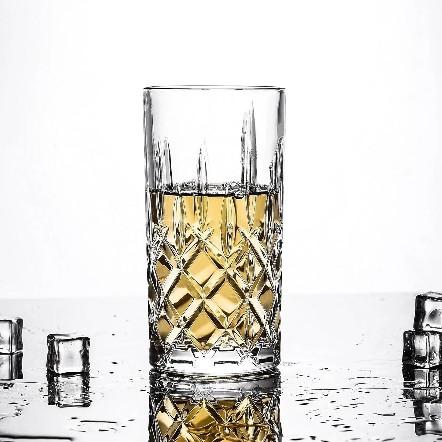 Set Of 6 Tall Highball Glasses Durable Glassware For Everyday