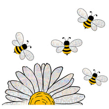 Sunflower Bee Window Stickers Static Cling Glass Decals Home Decor