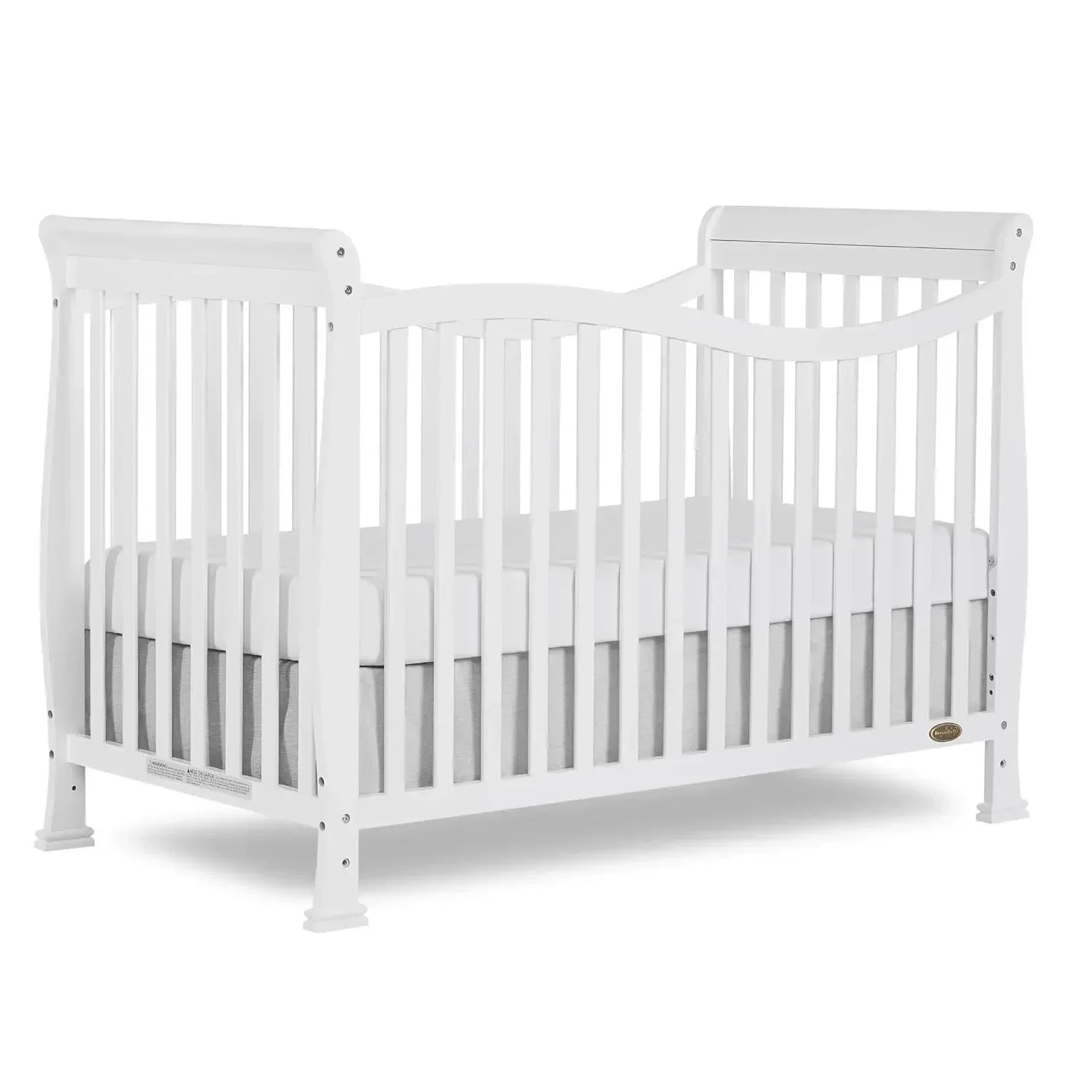 Violet 7-In-1 Convertible Life Style Crib In White, Greenguard Gold Certified, 4 Mattress Height Settings, Made Of Sustainable
