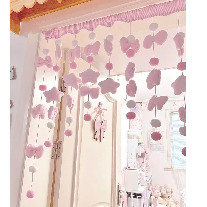 Bow Curtain Partition Door Window Decor For Dorm Rooms