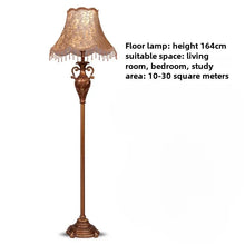 Vintage Resin Floor Lamp With Lampshade And Foot Switch