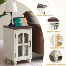 Farmhouse End Table Set of 3 , 18'' Narrow Side Table and 24