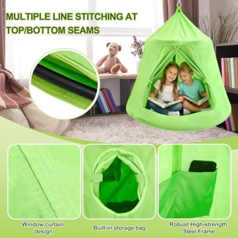 X-Shaped Swing Stand Frame with Tent Sensory Swing for Adults Indoor Outdoor Use 330 Lbs Ccity Detachable Heavy Duty Hanging Ch