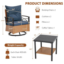XIAOLANG Patio Furniture Set Outdoor Rocker Chairs with Cushions
