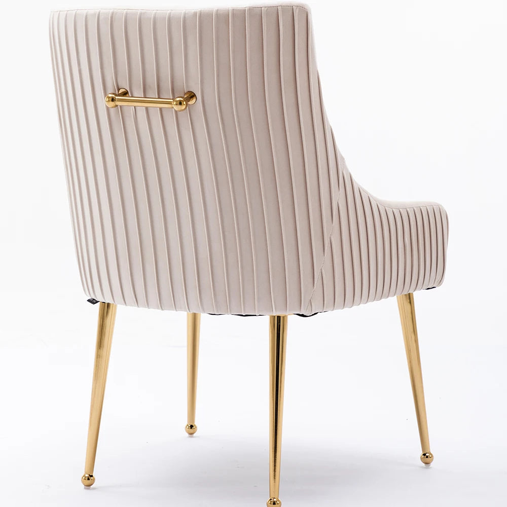 Modern Glam Boucle Velvet Dining Vanity Chair Set of 4