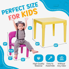 LISM Kids Plastic Table and Four Chairs Set for Playroom