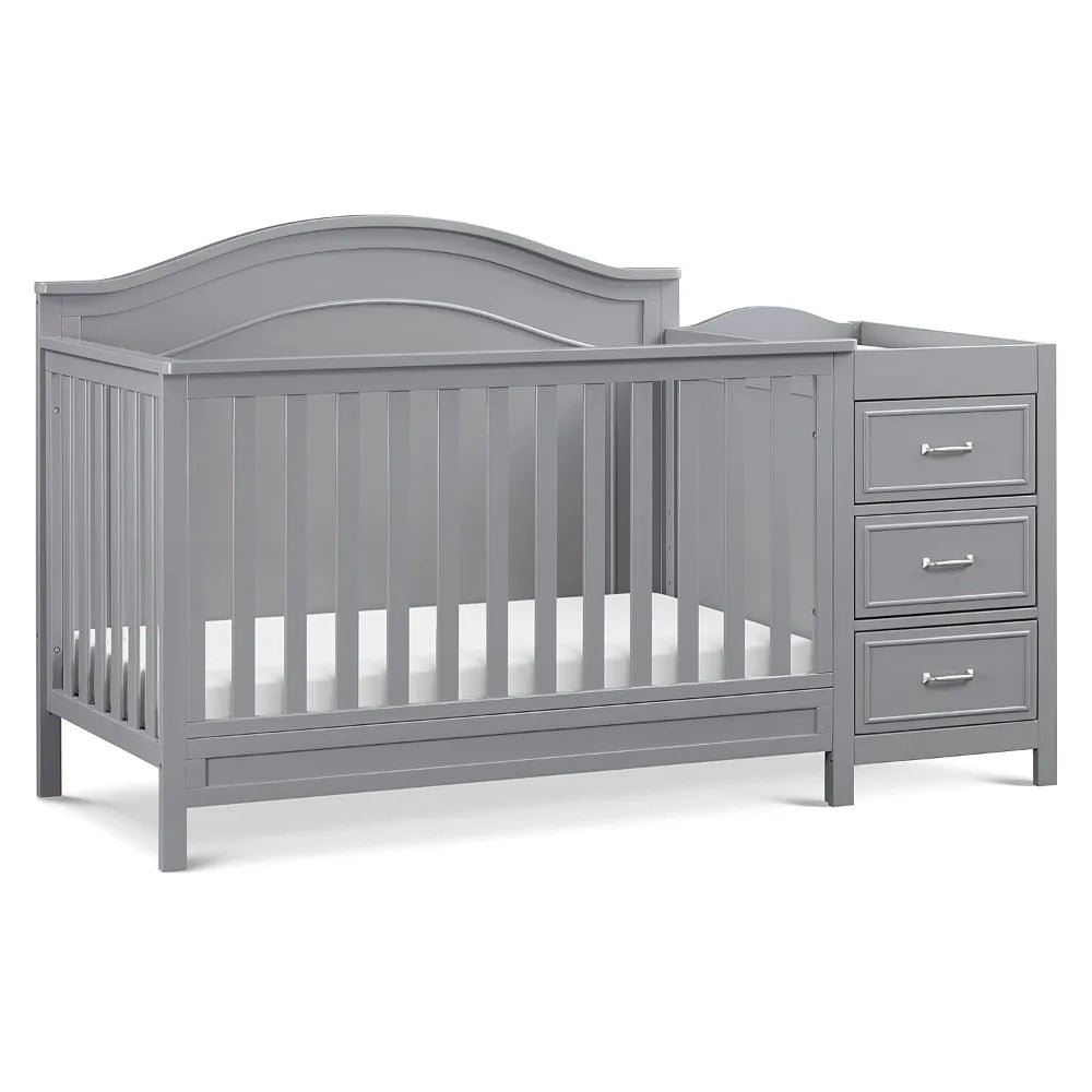 XMSJ Charlie 4-In-1 Convertible Crib With Changing Table
