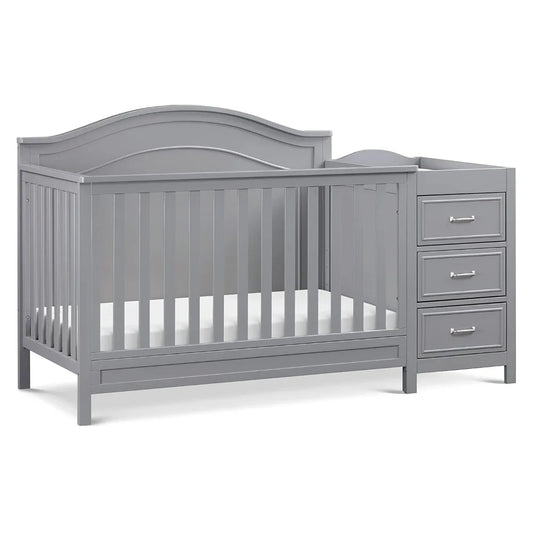 XMSJ Charlie 4-In-1 Convertible Crib With Changing Table