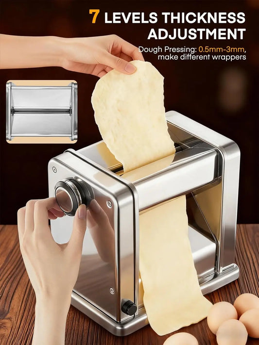 Electric Pasta Maker Machine Adjustable Thick Noodle Maker for Spaghetti Fettuccine Lasagna Kitchen Appliance