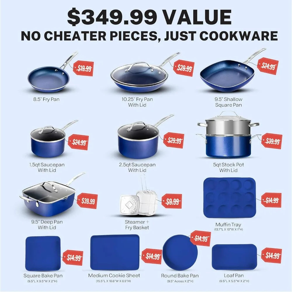 Granitestone Nonstick Cookware Set With Pots And Pans Collection