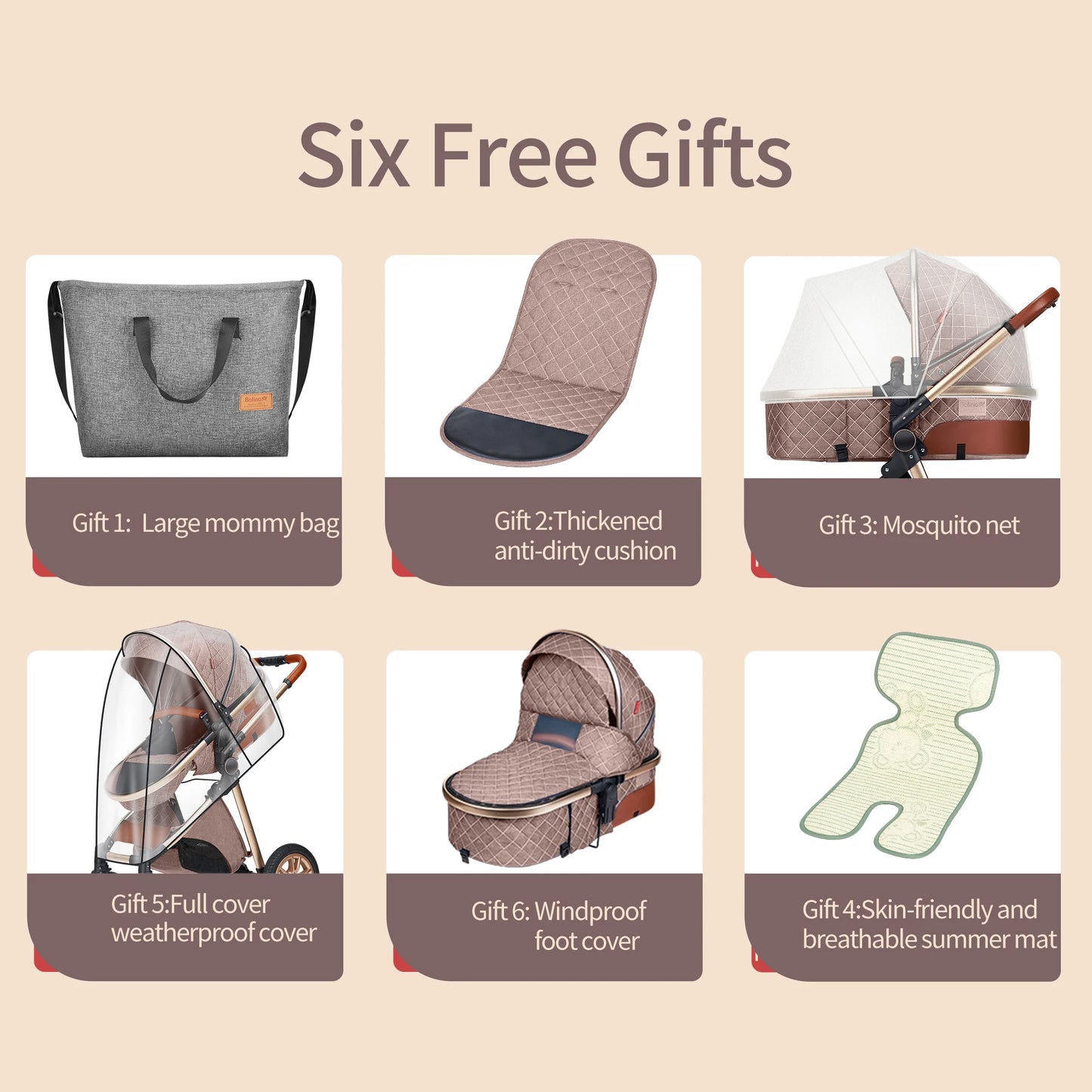 Luxury Baby Stroller High Landview 3 in 1 Baby Stroller Portable Baby Pushchair Baby Pram Baby Comfort for Newborn