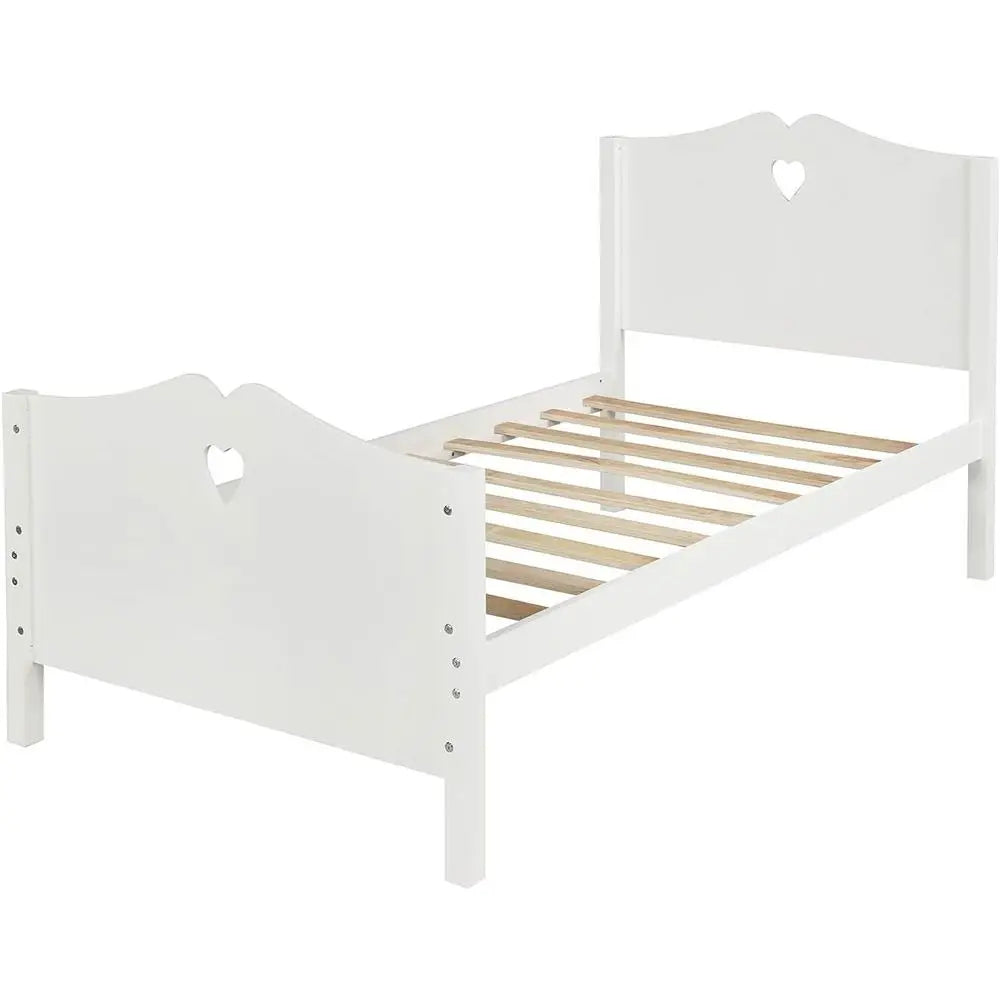 Solid Wood Platform Bed Frame With Headboard And Slat Support