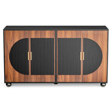 Modular Fluted Buffet Cabinet With Storage Mid Century Modern Sideboard