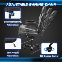 JHK Ergonomic PU Leather Office Chair With Flip Armrests