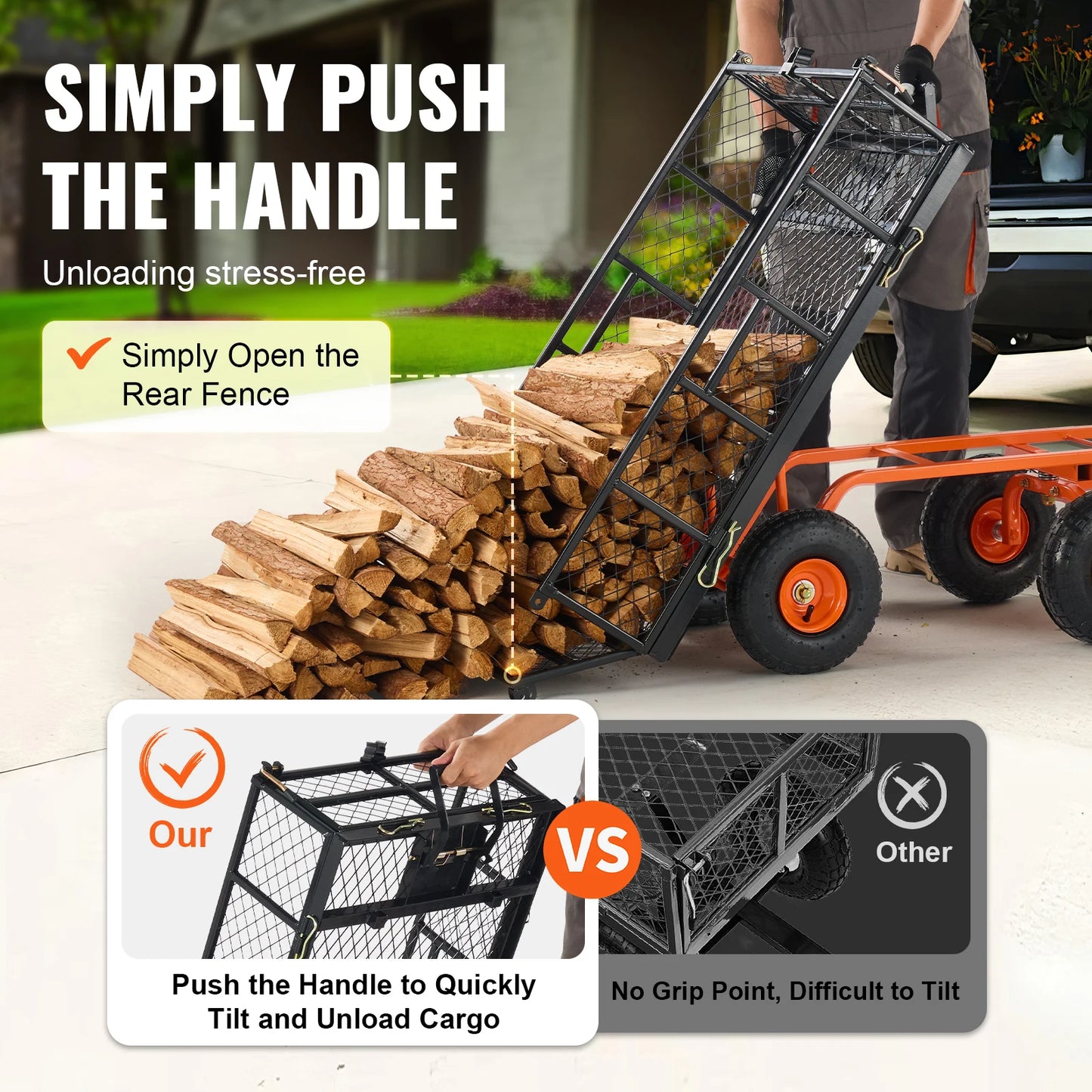 Professional wheelbarrow for farm and yard work
