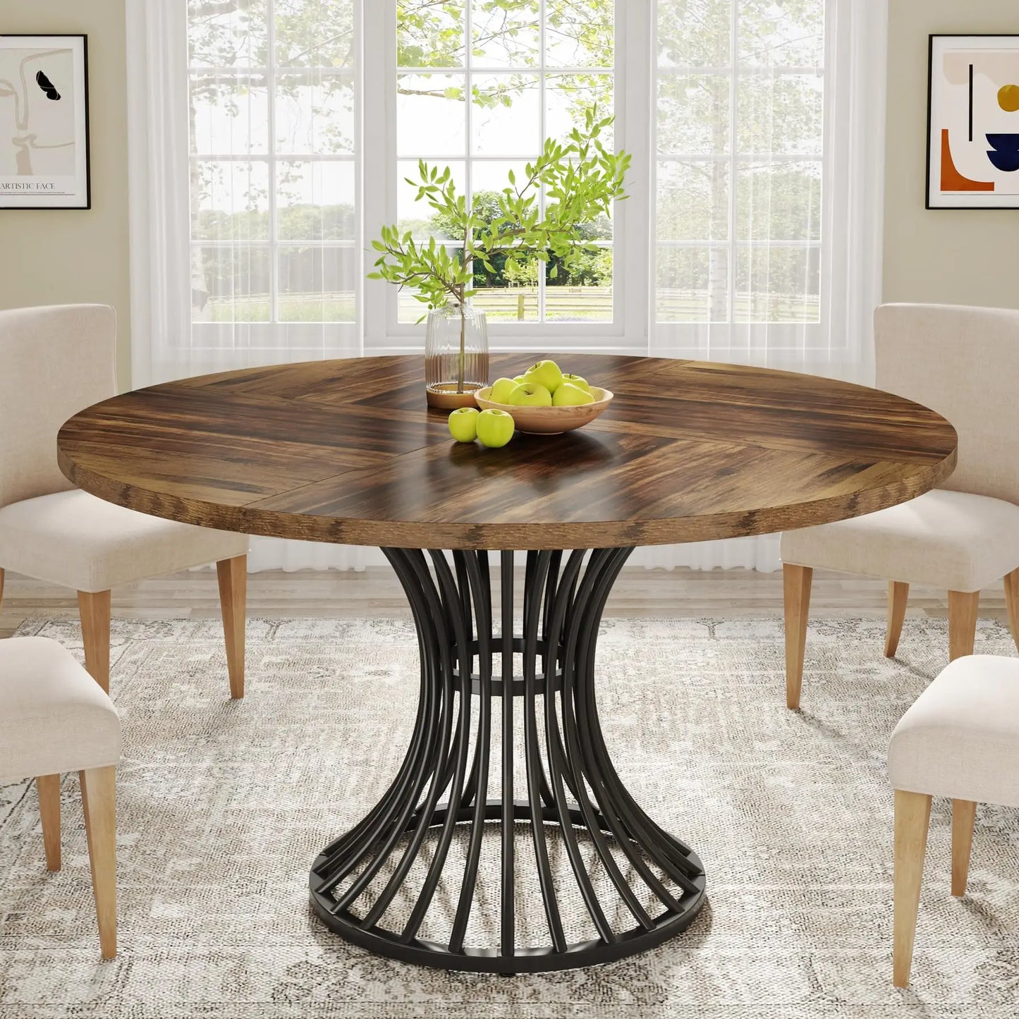 Tribesigns Round Dining Table For Modern Home Kitchen