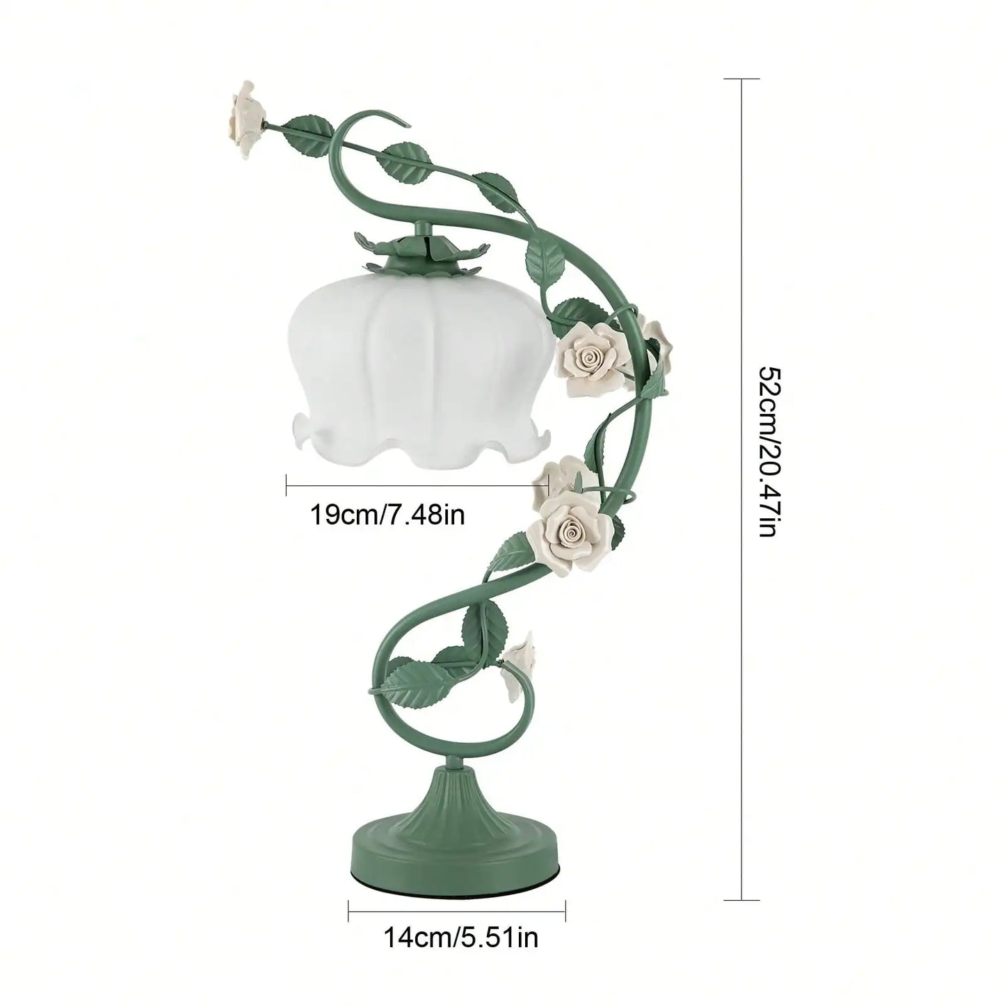 Modern Bedside Stained Glass Flower Lamp for Bedroom
