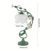 Modern Bedside Stained Glass Flower Lamp for Bedroom