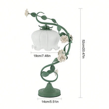 Modern Bedside Stained Glass Flower Lamp for Bedroom