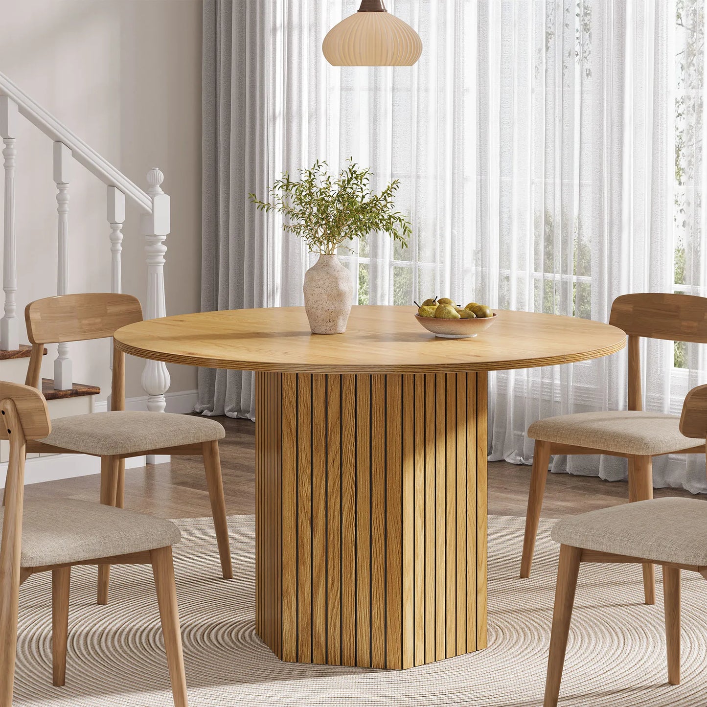 Tribesigns Round Dining Table For Modern Home Kitchen